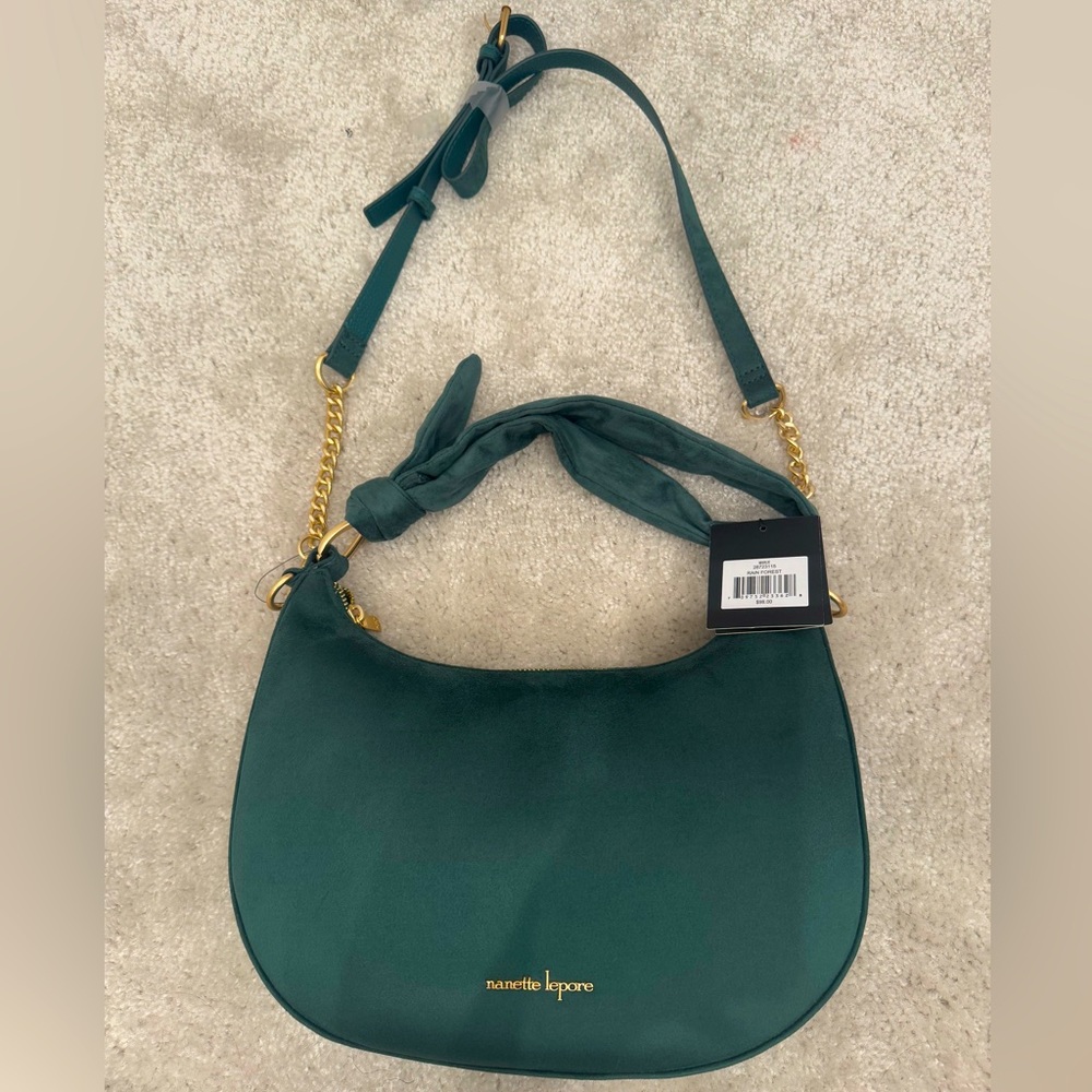 NWT Nanette Lepore Suede Marlie Crossbody/Shoulder Purse